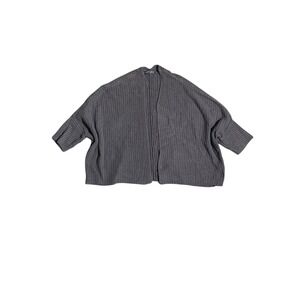 Barefoot Dreams CozyChic Lite Gray Cardigan Open Front Dolman Sleeve